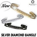 BANDEL バンデル SILVER DIAMOND BANGLE シルバー ダイヤモンド バングル新商品 ロゴ ブレスレット 腕輪 高級モデル パワー加工 バランスアップ 健康 アクセサリー 正規販売店