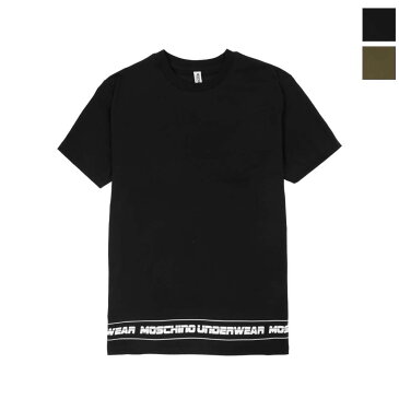 MOSCHINO UNDERWEAR モスキーノ アンダーウェア Tシャツ 1926 8128 V0555 NERO V0430 VERDEブラック カーキ ティーシャツ 半袖 カットソー トップス インナー メンズ レディース ユニセックス クルーネック ブランド ラグジュアリー