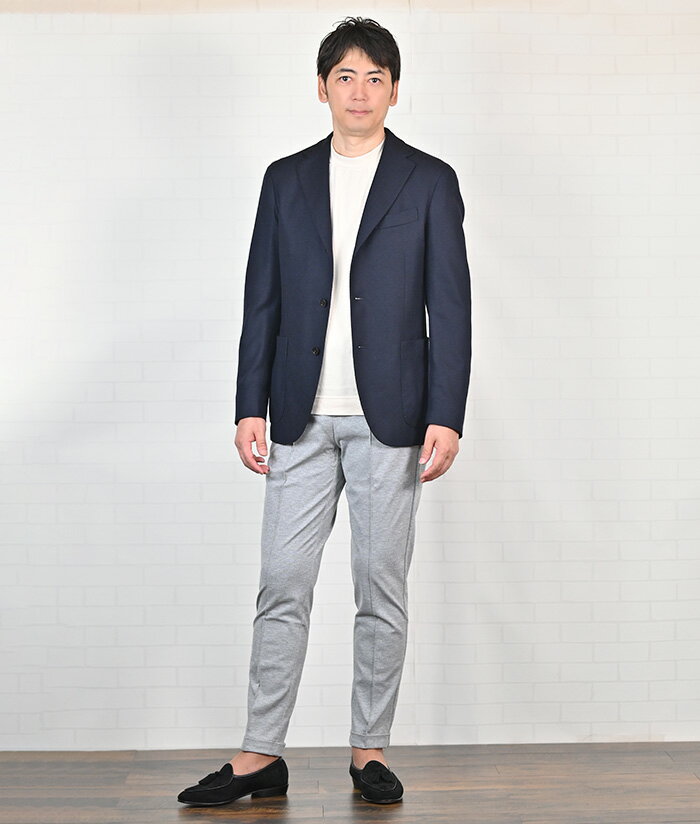 <美品>BOGLIOLI dover ネイビー コットンリネン　ジャケット 44 BOGLIOLI 【SALE】【size44,48】BOGLIOLI【ボリオリ】シングル