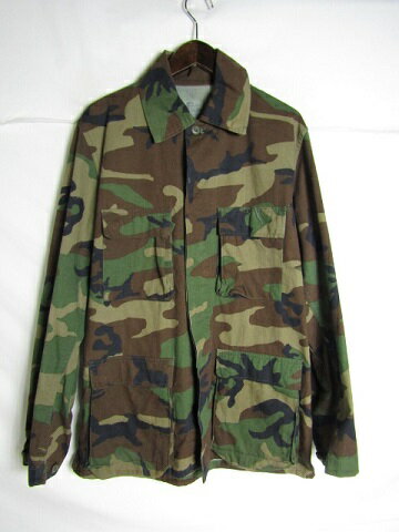 83年製　U.S.ARMY　ウッドランドカモ　コンバットジャケット　カモフラ　MEDIUM LONG