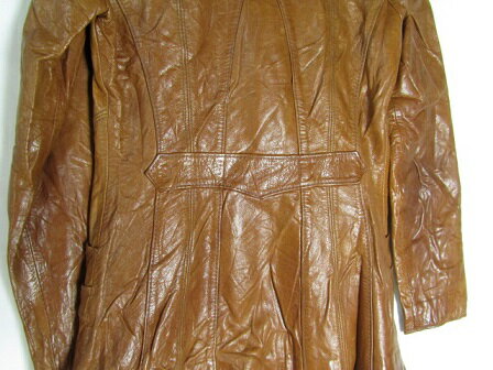 70年代製　EAST WEST　LEATHER　イーストウエスト　レザー　テーラードジャケット　9　古着　ヴィンテージ【レディース】【MEDIUM】【中古】