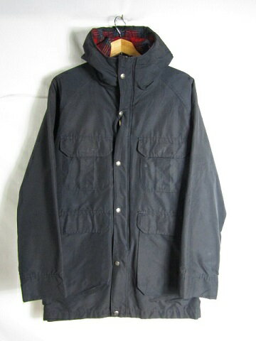 80年代 USA製 Woolrich ウールリッチ マウンテンパーカー 裏チェック ブラック Sサイズ【メンズ】【SMALL】【中古】