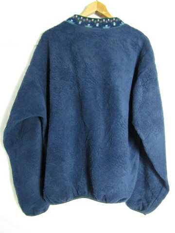 90年代 USA製　Columbia コロンビア　フリースジャケット　プルオーバー　Lサイズ　ネイビー【メンズ】【LARGE】【中古】
