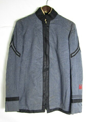 50年代製~ U.S ROTC ウールジャケット スタンドカラー アメリカ陸軍予備役将校訓練隊 Sサイズ位 グレー vintage【メンズ】【LARGE】【中古】