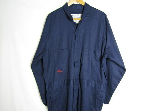 FRC681 オールインワン Flame Resistant Workwear 難燃性　ネイビー ワッペン Lサイズ 【中古】【LARGE】【メンズ】