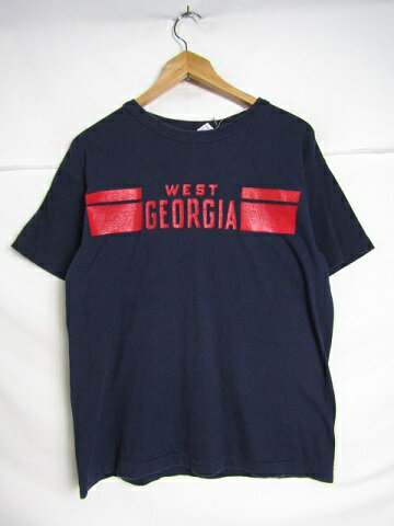 80年代製 トリコタグ Champion チャンピオン WEST GRORGIA Tシャツ Lサイズ ネイビー【中古】【LARGE】【メンズ】 80年代製 トリコタグ Champion チャンピオン WEST GRORGIA Tシャツ Lサイズ ネイビー【中古】【LARGE】【メンズ】