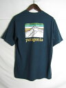 Patagonia パタゴニア メンズ ラインロゴ リッジポケット レスポンシビリティー Tシャツ Sサイズ グリーン【SMALL】【メンズ】【中古】(4)