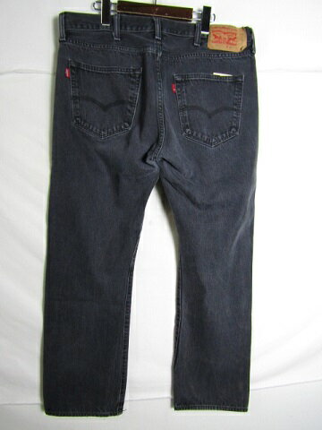 W38 L32 Levi's リーバイス　501　デニムパンツ　ブラック ストレート　Rのみタブ【中古】【大きいサイズ】【メンズ】