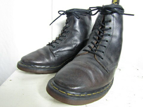 イングランド製　Dr.Martens ドクターマーチン　8ホールブーツ 約28cm　ブラック　茶芯【中古】
