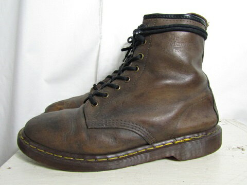 イングランド製　Dr.Martens ドクターマーチン　8ホールブーツ 26cm位　ブラウン【...