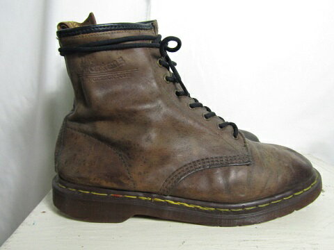 イングランド製　Dr.Martens ドクターマーチン　8ホールブーツ 26cm位　ブラウン【...