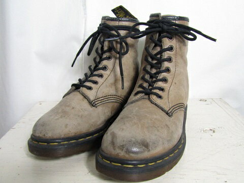 イングランド製　Dr.Martens ドクターマーチン　8ホールブーツ 23cm位　ベージュ【中古】