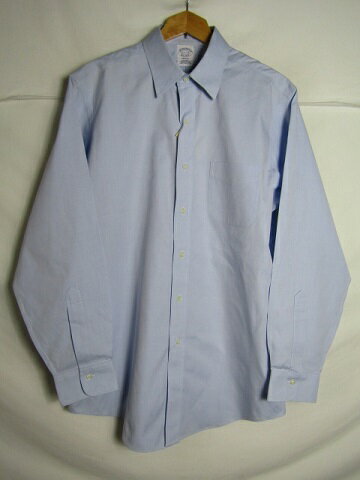 Brooks Brothers USA製 \"15 1/2-33\"マチ付き USA製 Brooks Brothers オックスフォードシャツ ブルー 表記(15