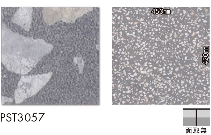 ビニル床タイル 東リ Pタイル ロイヤルストーン グリジオテラゾー (R) PST3057 生地サンプル　お買い物マラソン