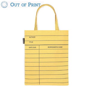 ȥ֥ץ ȡȥХå Out Of Print 饤֥꡼  Light Yellow Library Card Хå  A4 TOTE-1063ڥ᡼زġ ڤڡ