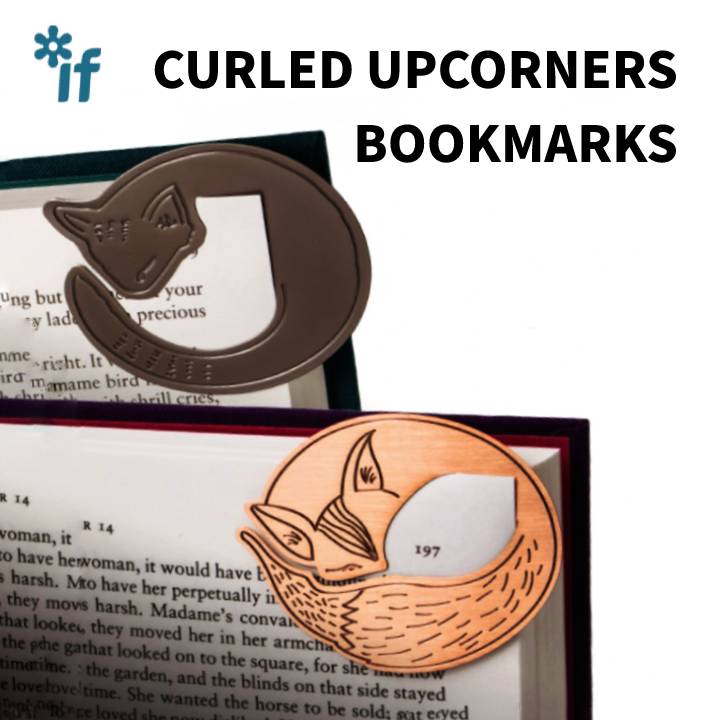 if ブックマーク しおり カールドアップコーナーズ curled up corners bookmarks メタル コーナー ブックマーカー 栞 猫 キャット cat キツネ 北欧 デザイン 読書 手帳小物 おしゃれ 真鍮 36501 36503  