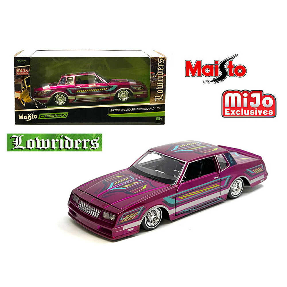 1/24MiJo EXCLUSIVE - 1986 CHEVROLET MONTE CARLO LOWRIDER (HOT PINK)M...