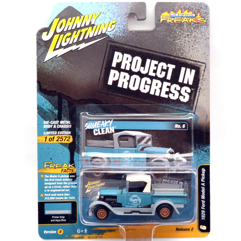 Rakuten - JOHNNY LIGHTNING 1/64 STREET FREAKS 1929 FORD MODEL A PICKUP (BLUE)　1929 フォード・モデル A ピックアップ (ブルー)