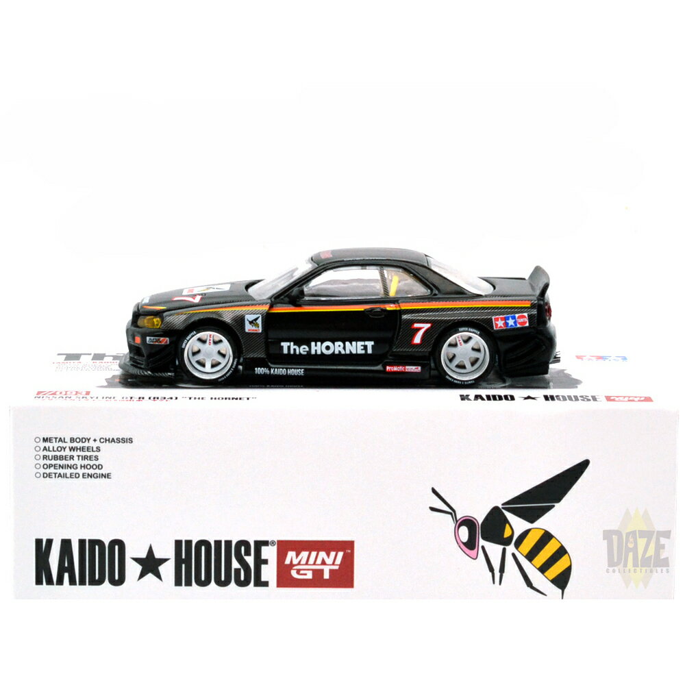 KAIDO HOUSE - TAMIYA SKYLINE GT-R (R34) THE HORNET 街道はうす - タミヤ・スカイライン GT-R (R34) ・ザ・ホーネット*チェイスカーがランダムで混入いたします。