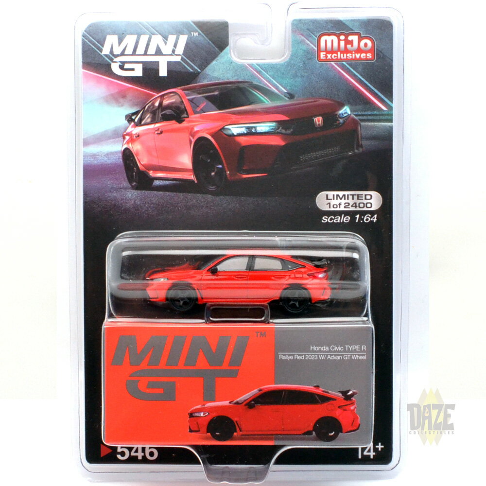 MiJo TOYS EXCLUSIVE - HONDA CIVIC TYPE R (RALLYE RED) W/ADVAN GT WHEEL　MiJo 限定 - ホンダ・シビック・タイプR (ラリーレッド)　ウィズ　アドバン GT ホイール