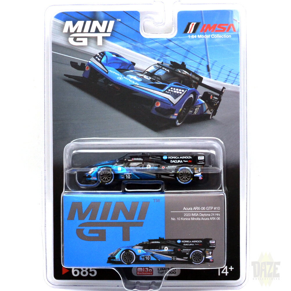 MINI-GT MIJO EXCLUSIVE - ACURA ARX-06 GTP #10 KONICA MINOLTA 2023 IMSA DAYTONA 24Hrs　MiJo 限定 アキュラ ARX-06 GTP #10 コニカミノルタ　2023 IMSA デイトナ24時間