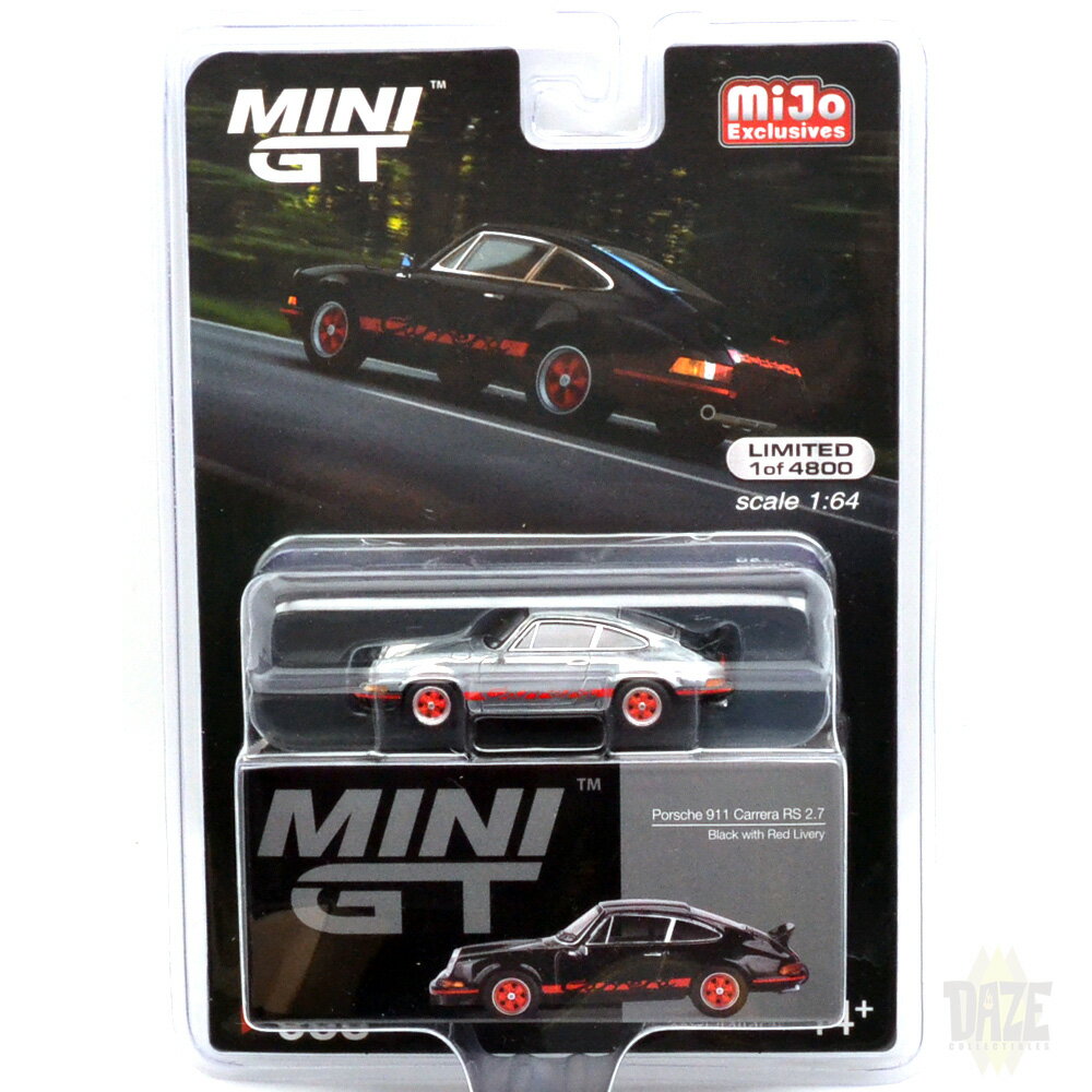 MIJO EXCLUSIVE - PORSCHE 911 CARRERA RS 2.7 (BLACK/RED LIVERY)CHASE CAR　MiJo 限定 ルシェ 911 カレラ RS 2.7 (ブラック/レッドリバリー) チェイスカー