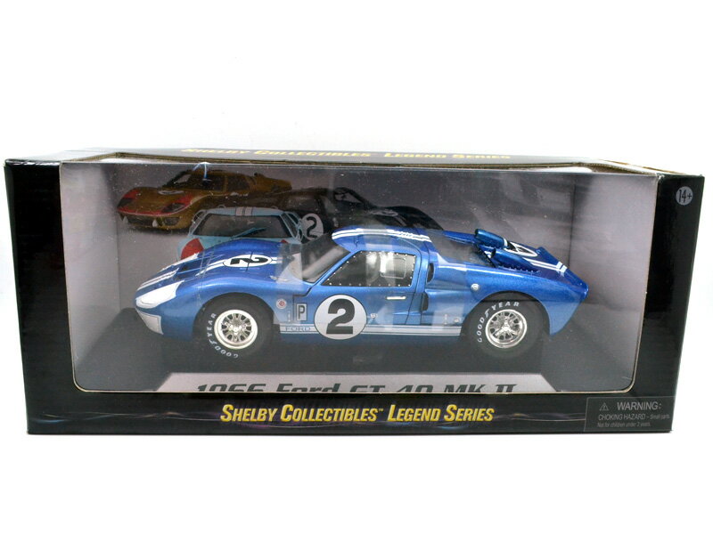 Rakuten - SHELBY COLLECTIBLES 1:18 1966 FORD GT 40 MKII #2 (BLUE) シェルビーコレクティブルズ1:18　1966フォード GT40 MKII #2 (ブルー)