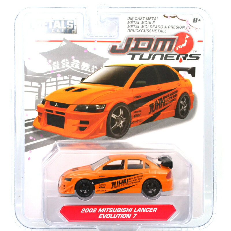 JADA TOYS 1:64SCALE JDM TUNERS 1/64 JDM TUNERS 02 MITSUBISHI LANCER EVO 7(ORANGE) ジェイダトイズ 1：64スケール 「JDM チューナーズ」 「JDM チューナーズ 2002 ランサー エボリューション(オレンジ)」