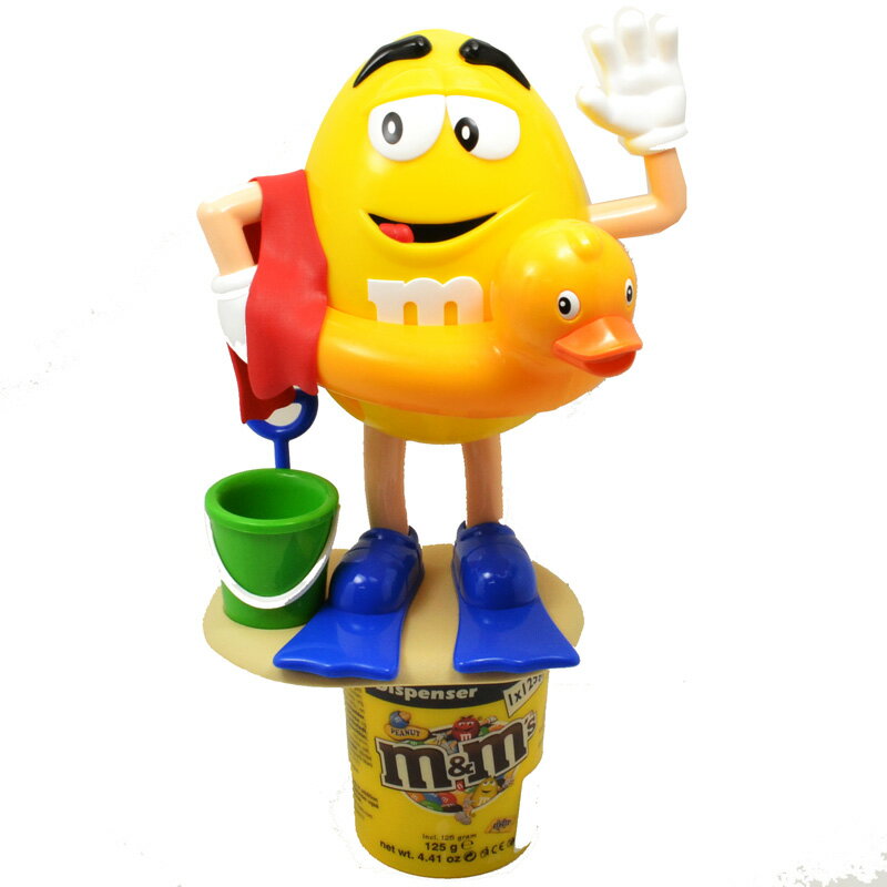 ✦レア黄色✦　m&m ディスペンサー　最安値！ m&m's黄色 ディスペンサーフィギュア エムアンドエムズ
