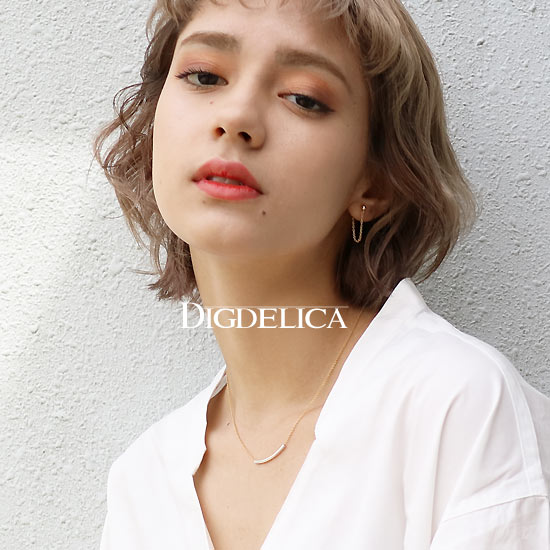 金属アレルギー対応 SHADOW パイプネックレス シャドウ　K14GF & SILVER925 NECKLACE　ゴールドフィルド　シルバー925 パイプ　シンプル　チェーン【DIGDELICA】ディデリカ　プレゼント