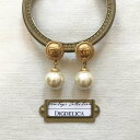 【SONIARYKIEL】ソニアリキエル　ヴィンテージ　リボンパールイヤリングv1468【DIGDELICA】VINTAGE 中古UESD品 年代物　EARRING　ディデリカ