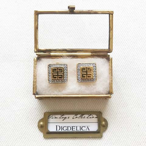 【GIVENCHY】ジバンシイ　ヴィンテージイヤリング　Vintage EARRING GOLD v1494【DIGDELICA】UESD中古品年代物　ジバンシー　ディデリカ