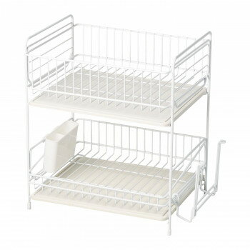 水切り 水切りラック 水切りかご ステンレス おしゃれ キッチン 省スペース シンク上 スリム コンパクト パイプ棚 大型 ロング ワイド 大容量 吊り下げ 吊...