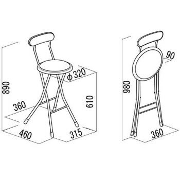 折りたたみ 椅子 おしゃれ テレワーク 軽量 折り畳み オフィス 室内 座り心地 スタンディング チェア 台所 姿勢 作業 中腰 立ち仕事 日本製 完成品 折りたたみチェア チェアー イス いす 折りたたみ椅子 小さい パイプ椅子 キッチン ハイ ハイチェア ブラック 完成品 黒 [3]