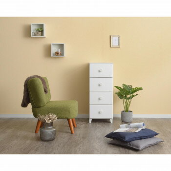 チェスト 4段 日本製 国産 ポップ かわいい タンス 洋服たんす 整理タンス 収納チェスト カラーチェスト マルチチェスト 収納ケース 衣装ケース 洋服収納 収納ボックス 衣類収納 タオル収納 サニタリー収納 収納 洗面所収納 浴室収納 ランドリー ホワイト ライト グレー [2]