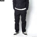 ブルコ BLUCO STRETCH RIDE WORK PANTS (BLACK)  メンズ ボトムス ワークパンツ チノ ストレッチ バイク 自転車 スケートボーディング ライディング