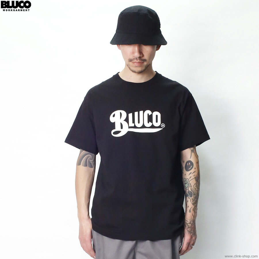 ブルコ BLUCO PRINT TEE - Old Logo - (BLACK) 143-22-002 メンズ 半袖TEE Tシャツ ロゴ