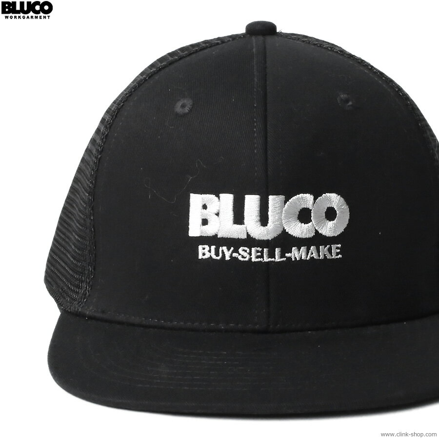 ブルコ BLUCO 6PANEL MESH CAP - Logo - (BLACK)  メンズ ヘッドギア メッシュキャップ