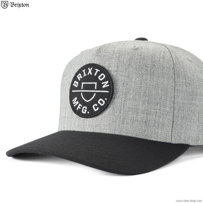 ブリクストン BRIXTON CREST C MP SNAPBACK (GREY×BLACK) メンズ ヘッドギア キャップ