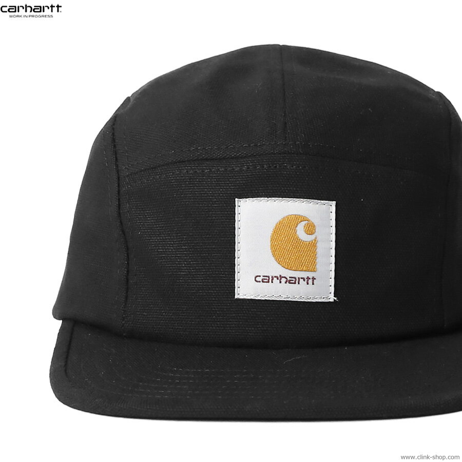 カーハート CARHARTT WIP BACKLEY CAP (BLACK) メンズ 5パネルキャンプキャップ コットンキャンバス