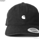 カーハート CARHARTT WIP MADISON LOGO CAP (BLACK) メンズ ローキャップ コットンツイル