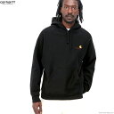 カーハート CARHARTT WIP HOODED AMERICAN SCRIPT SWEATSHIRT (BLACK) メンズ ヘビーウェイトスウェット プルオーバーパーカー ルーズ ゆったり オーバーサイズ