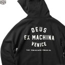 DEUS EX MACHINA デウス エクス マキナ DEUS EX MACHINA VENICE ADDRESS HOODY (BLACK) メンズ パーカー プルオーバー