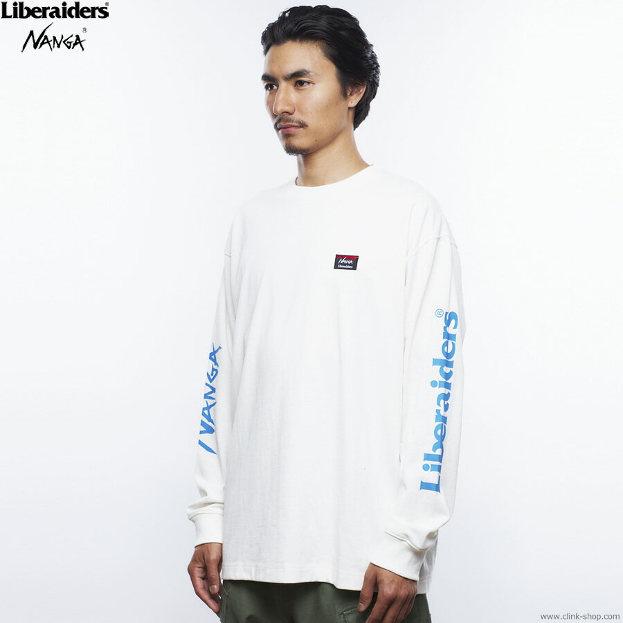 リベレイダーズ NANGA X LIBERAIDERS ECO HYBRID L/S TEE (WHITE) #74501 メンズ Tシャツ 長袖 ホワイト ロンT ナンガ