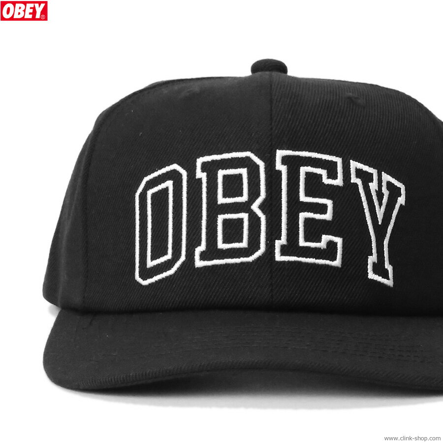 オーベイ OBEY オベイ OBEY RUSH 6PANEL CLASSIC SNAPBACK CAP (BLACK) メンズ ヘッドギア 6パネルスナップバックキャップ