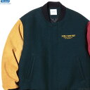 RADIALL ラディアル RADIALL TRUE DEAL - VARSITY JACKET (FORERST GREEN)  メンズ ジャケット アウター スタジャン レザー