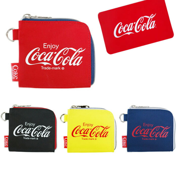 【メール便可】コカ・コーラ ナイロン L型 ファスナー コインケース COCA COLA 小銭入れレディース メンズ ユニセックス アウトドア OUTDOOR カジュアル 人気 おしゃれ 修学旅行 旅行 ギフト プレゼント 贈り物 あす楽