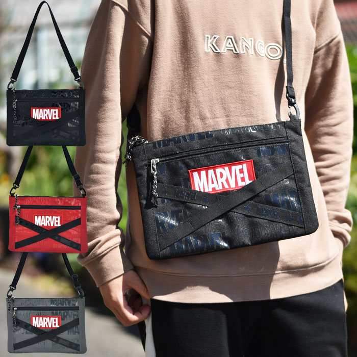 【クーポン利用で半額】マーベル ショルダーバッグ ミニショルダー サコッシュ レディース 女子 a4 ナイロン フラット クラッチバッグ 大人 女の子 メンズ 男の子 バッグ ブランド 人気 斜め掛け 肩掛け 多機能 おしゃれ かわいい キャラクター