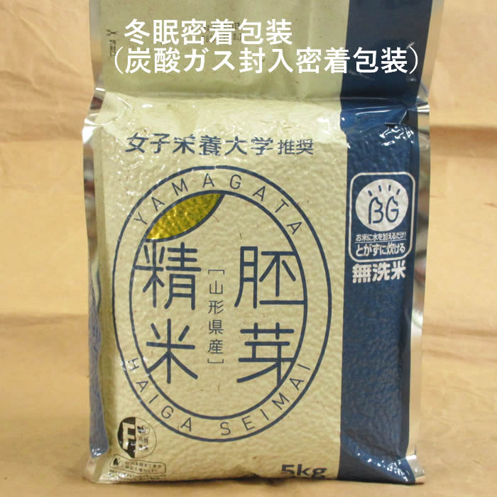 5年度 山形県産無洗米 胚芽精米5kg 白米