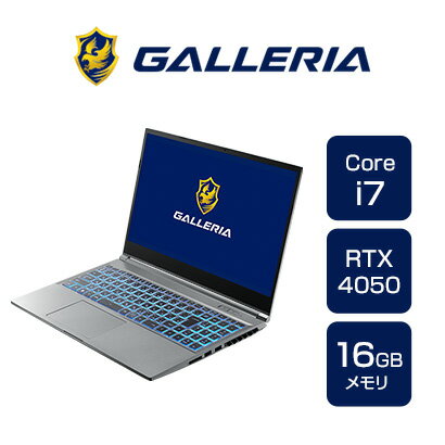 ΡPC GALLERIA ꥢ XL7C-R45 SSD500G 16G  Core i7-13700H RTX4050 16GB 500GB SSD 15.6եHD Windows 11 Home 12534-3285